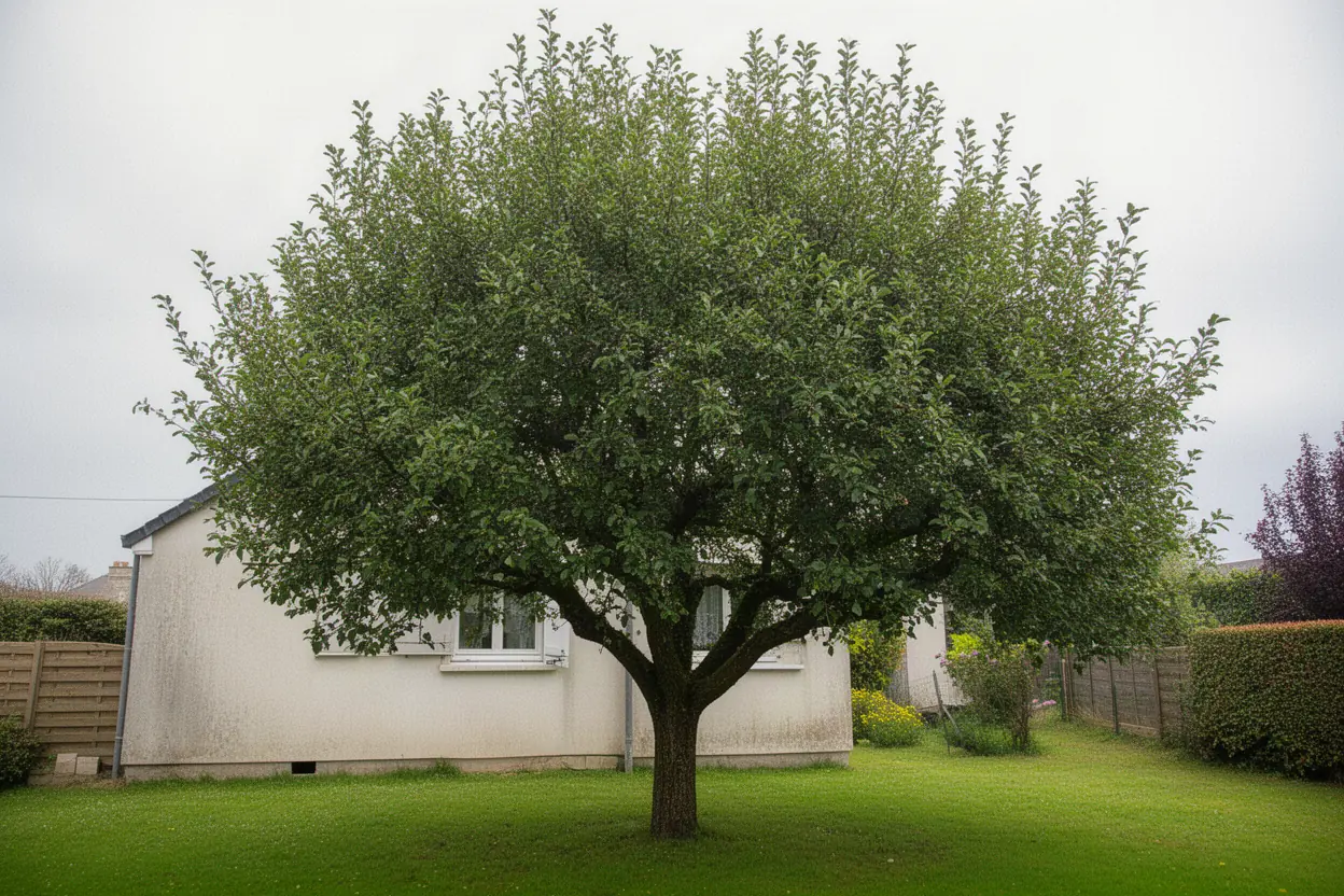 Ramure dense avant élagage à Cherbourg-en-Cotentin