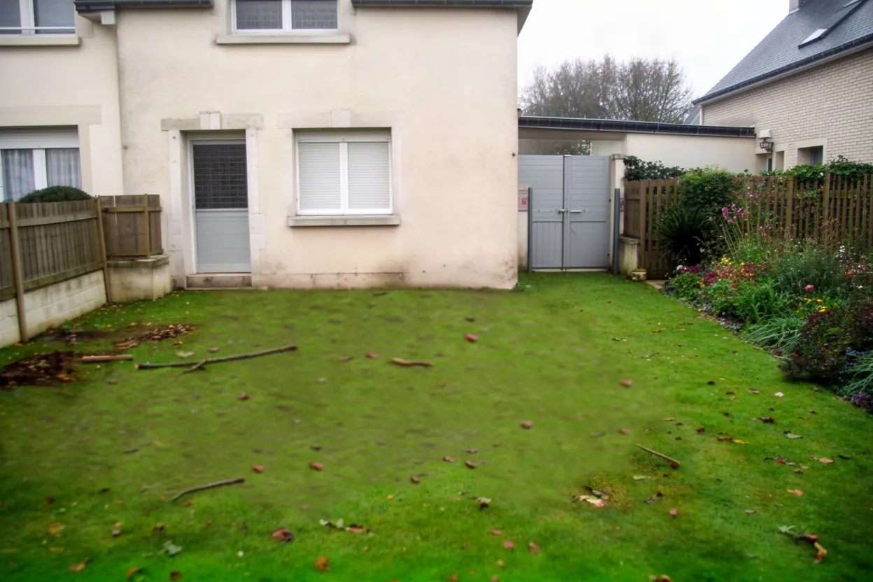 Jardin dégagé après évacuation des déchets verts à Cherbourg-en-Cotentin